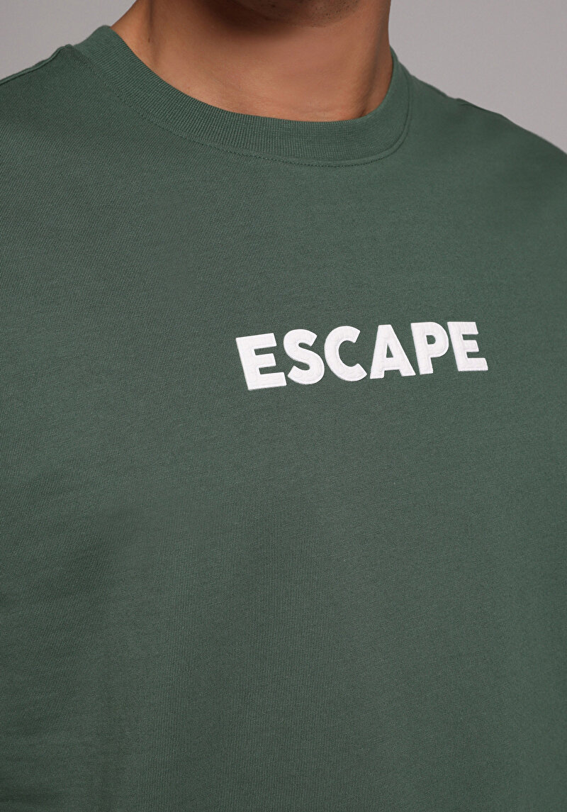 Imagine a Tricou Cu Maneca Scurta De Barbati Verde Comfort Fit Cl1079341