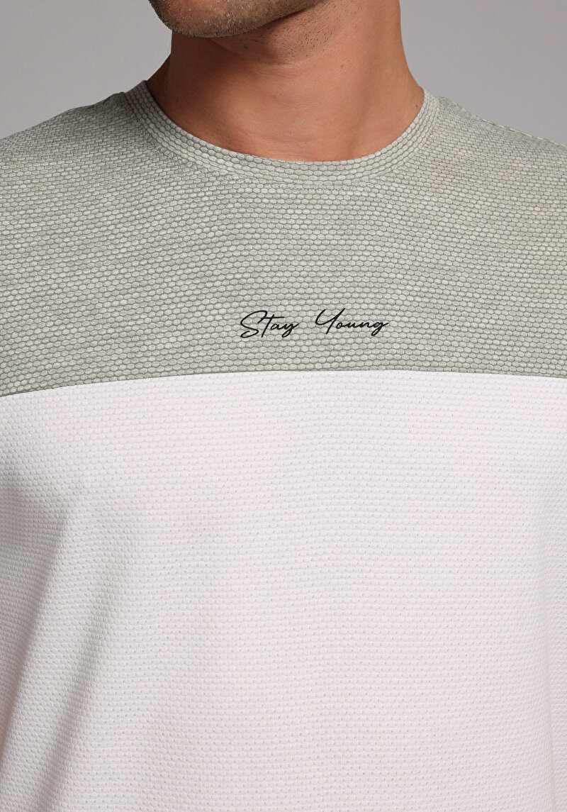 Imagine a Tricou Cu Maneca Scurta De Barbati Verde Regular Fit Cl1079953