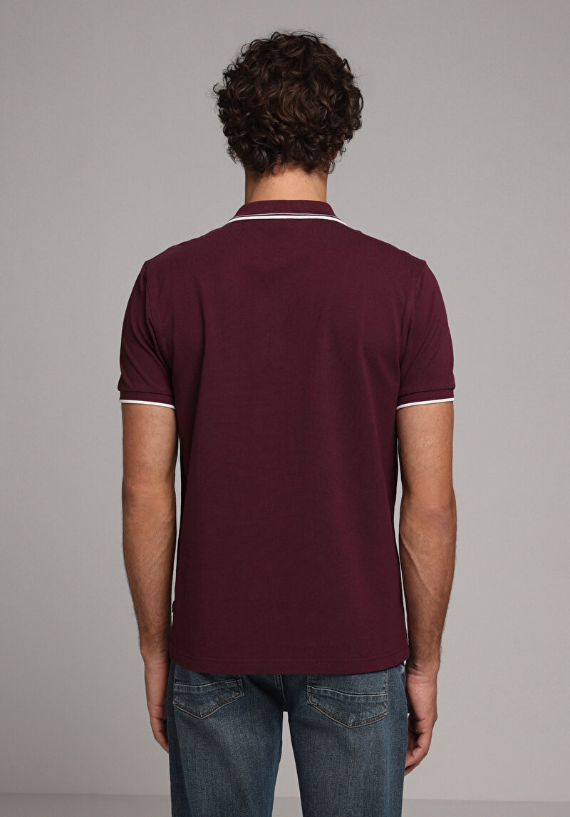 Afișați detalii pentru Tricou Polo Cu Maneca Scurta De Barbati Mov Regular Fit  Cl1080027