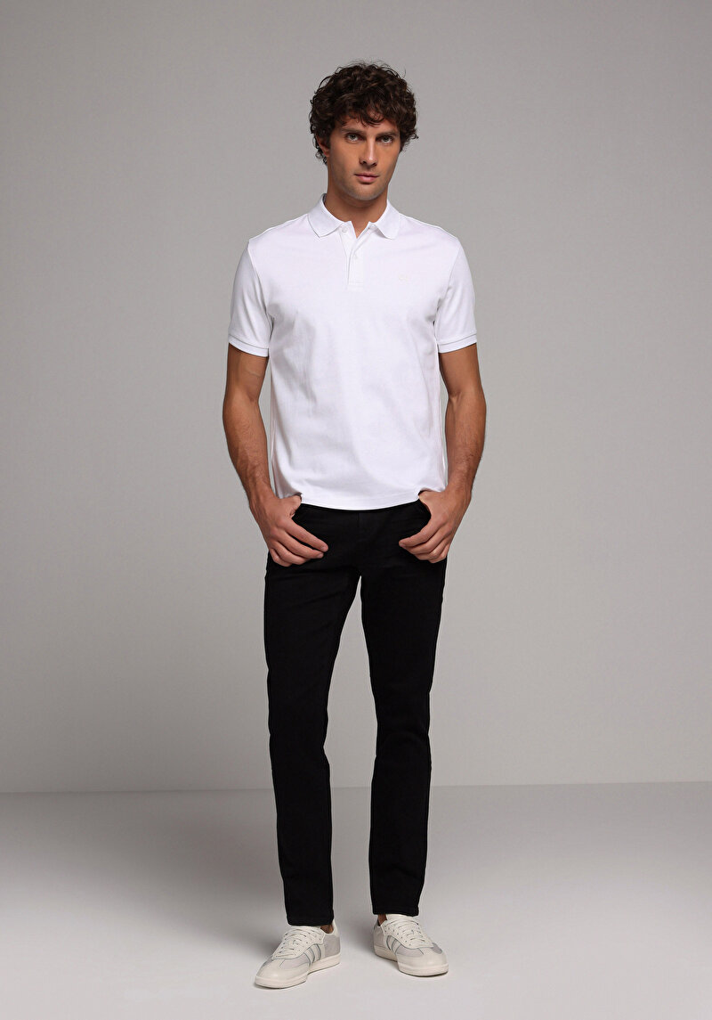 Imagine a Tricou Polo Cu Maneca Scurta De Barbati Alb Regular Fit Cl1080054