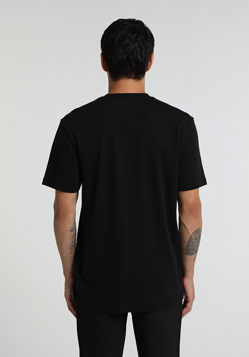 Imagine a Tricou Cu Maneca Scurta De Barbati Negru Regular Fit Cl1080108