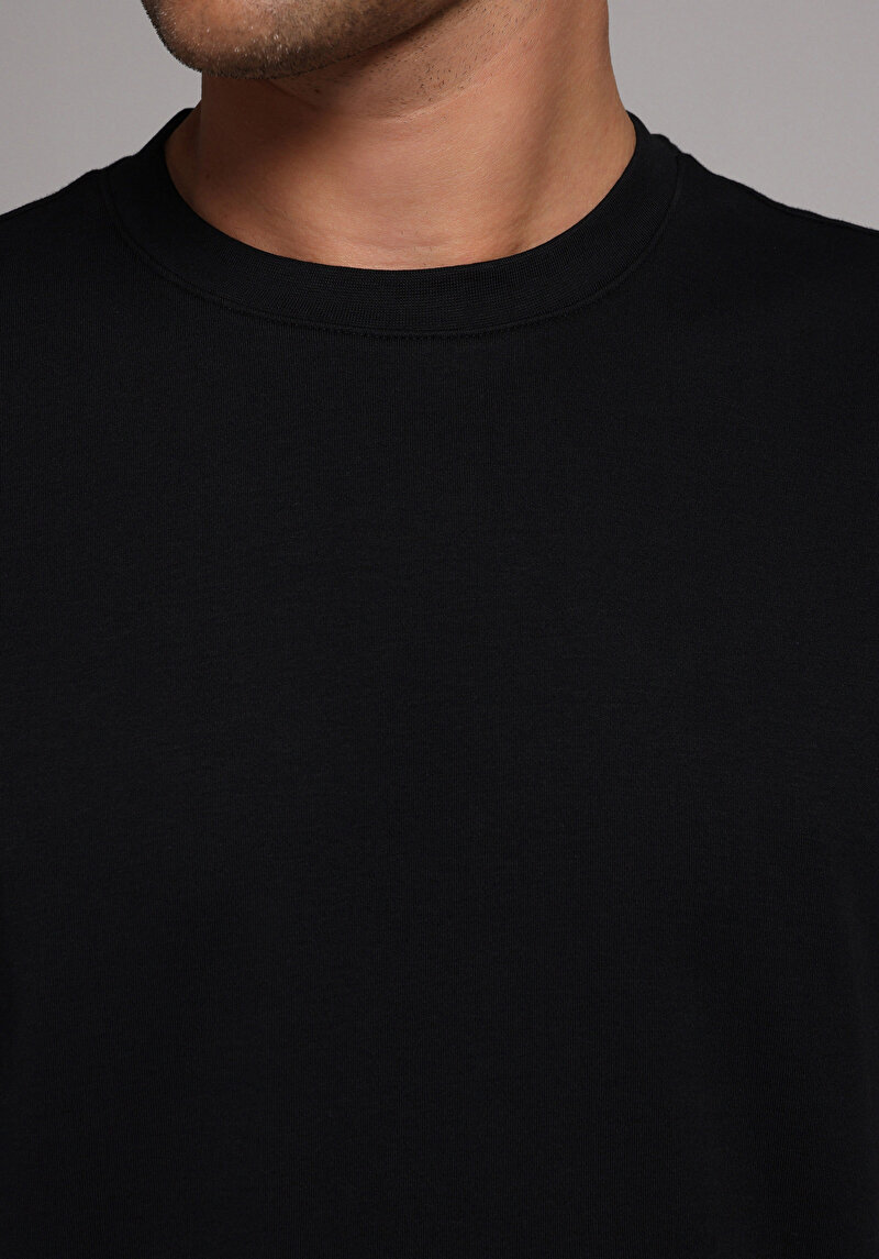 Imagine a Tricou Cu Maneca Scurta De Barbati Negru Regular Fit Cl1080108