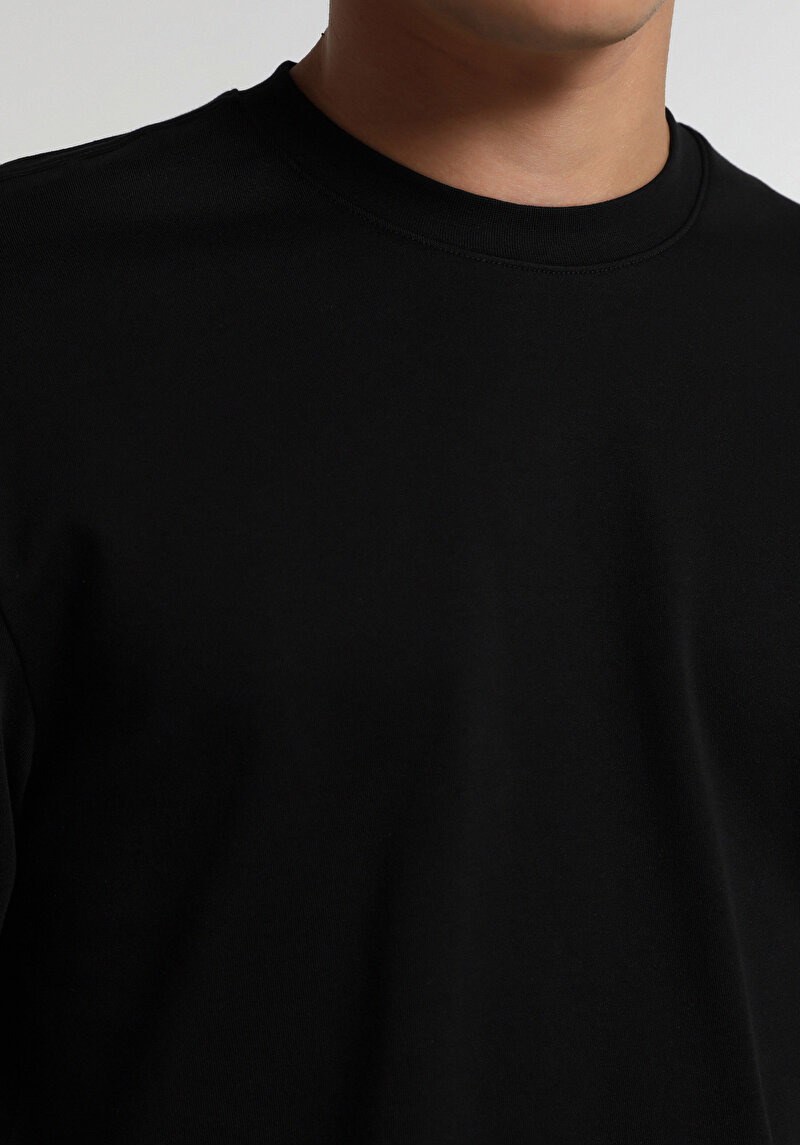 Imagine a Tricou Cu Maneca Scurta De Barbati Negru Regular Fit Cl1080108