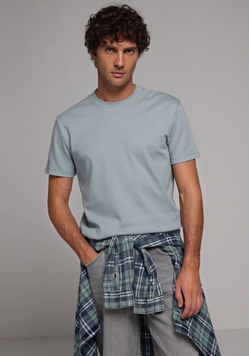 Imagine a Tricou Cu Maneca Scurta De Barbati Verde Regular Fit Cl1080108