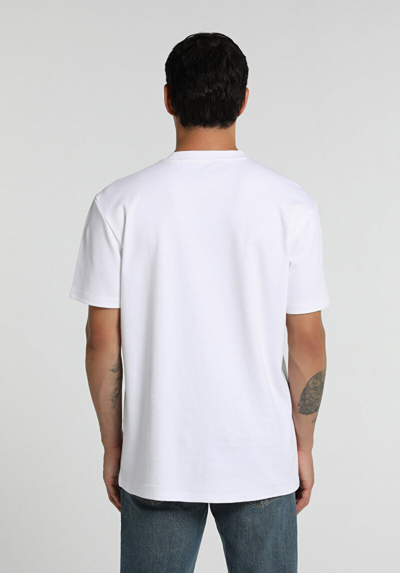 Imagine a Tricou Cu Maneca Scurta De Barbati Alb Regular Fit Cl1080108