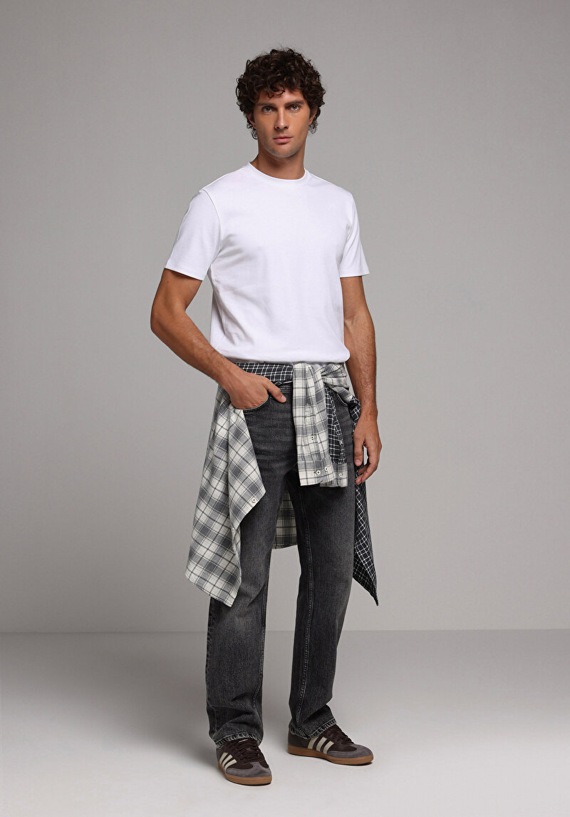 Imagine a Tricou Cu Maneca Scurta De Barbati Alb Regular Fit Cl1080108