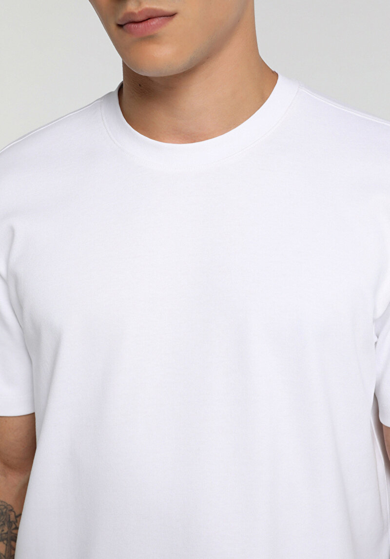 Imagine a Tricou Cu Maneca Scurta De Barbati Alb Regular Fit Cl1080108