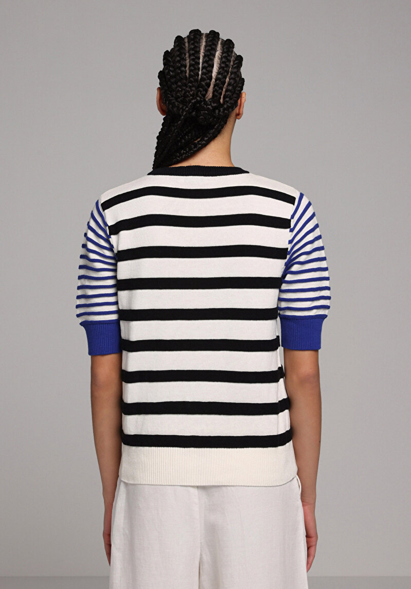 Imagine a Pulover Cu Mâneci Scurte De Dama Multicolor Regular Fit Cl1079168