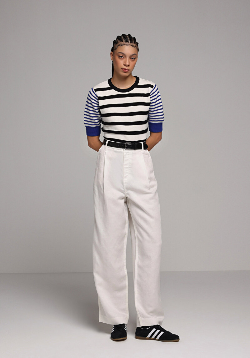 Imagine a Pulover Cu Mâneci Scurte De Dama Multicolor Regular Fit  Cl1079168