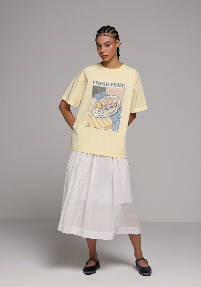 Imagine a Fusta De Dama Alb Midi Cl1079186