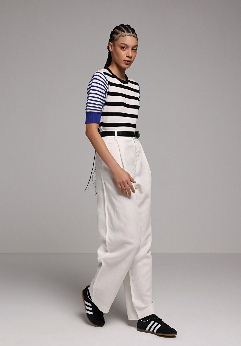Imagine a Pantaloni De Dama Alb Regular Fit  Cl1079415