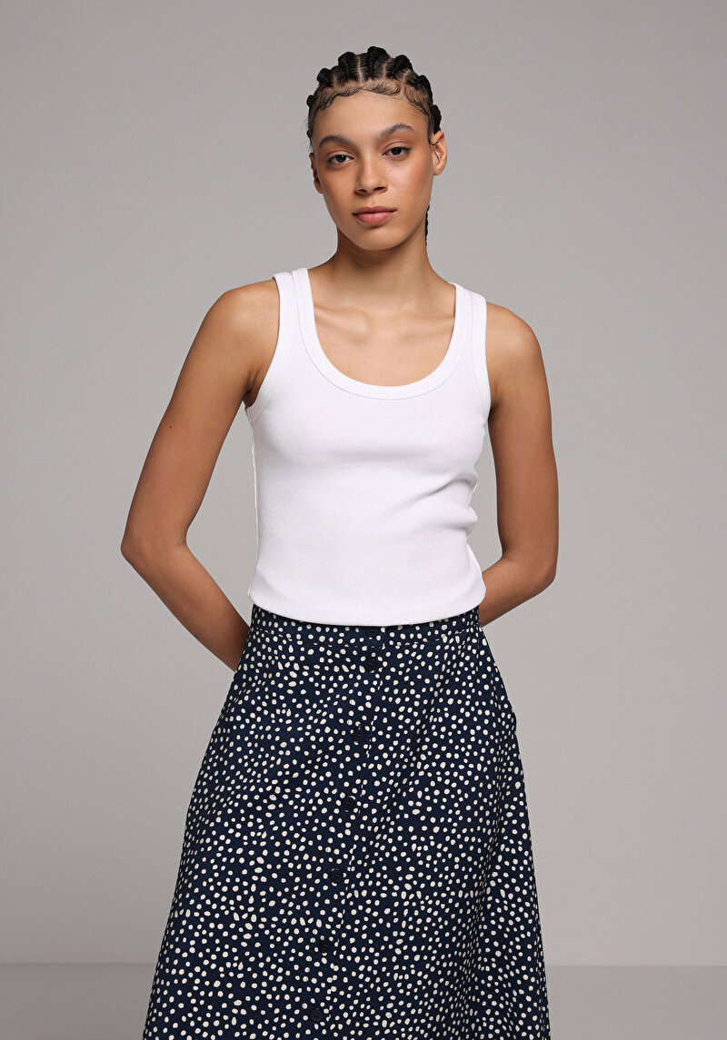 Afișați detalii pentru Maiou De Dama Alb Slim Fit  Cl1078619