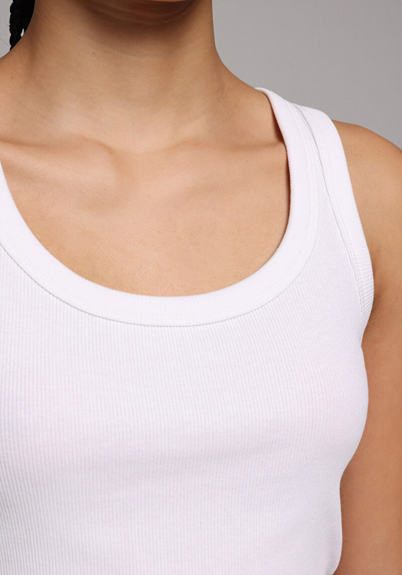 Afișați detalii pentru Maiou De Dama Alb Slim Fit  Cl1078619