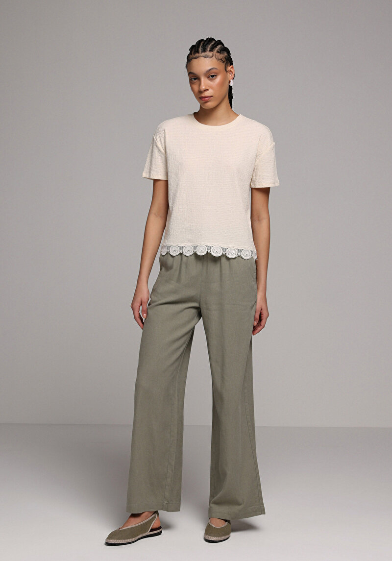 Imagine a Pantaloni De Dama Verde Regular Fit Cl1079432