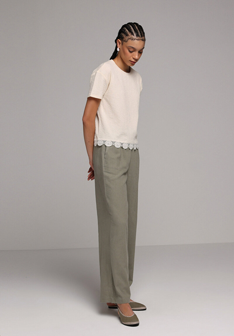 Imagine a Pantaloni De Dama Verde Regular Fit  Cl1079432