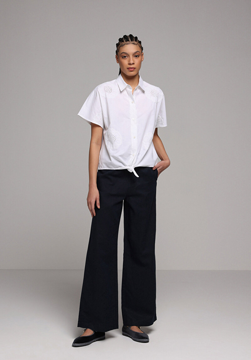 Imagine a Camasa Cu Maneca Scurta De Dama Alb Fashion Fit  Cl1078745