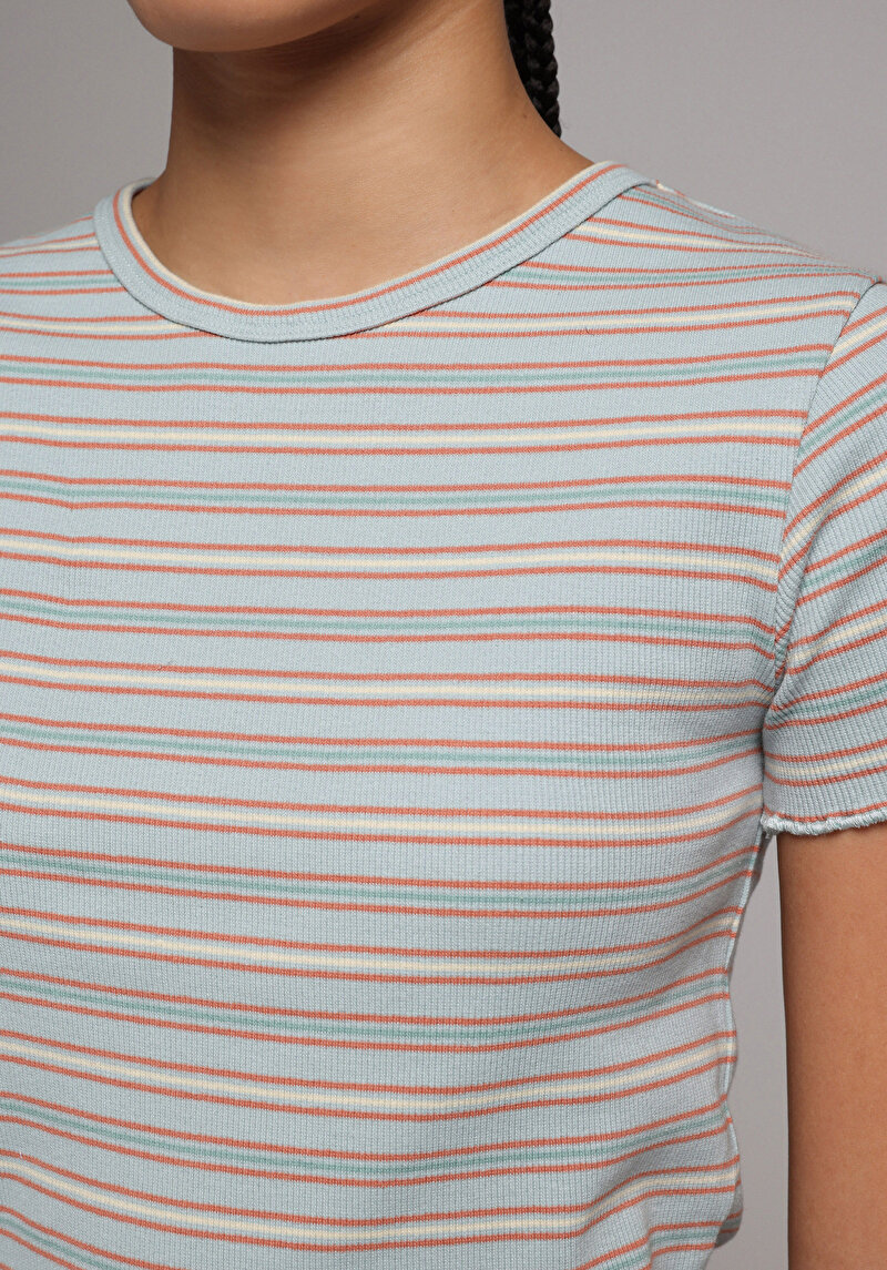 Imagine a Tricou Cu Maneca Scurta De Dama Multicolor Slim Fit Cl1078873