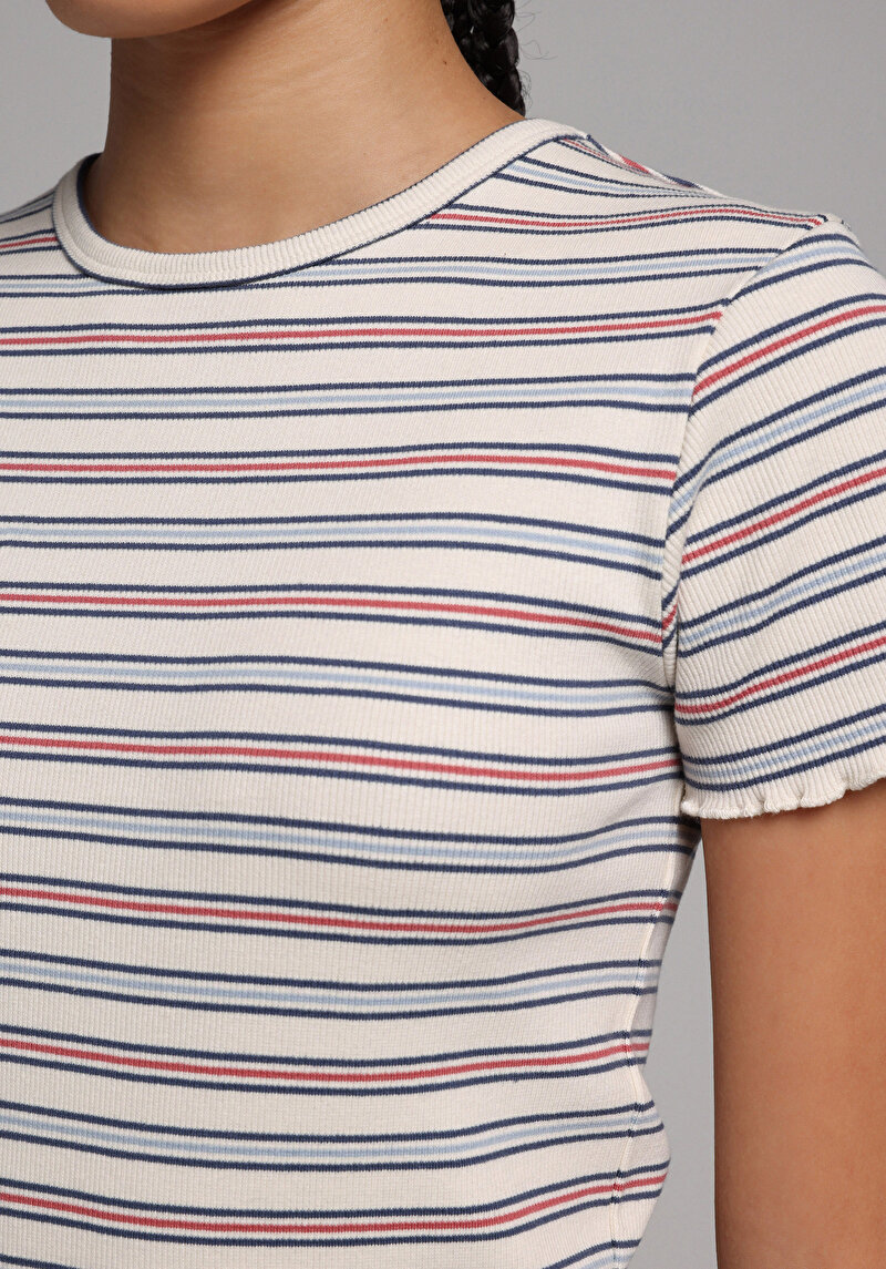 Imagine a Tricou Cu Maneca Scurta De Dama Multicolor Slim Fit Cl1078878