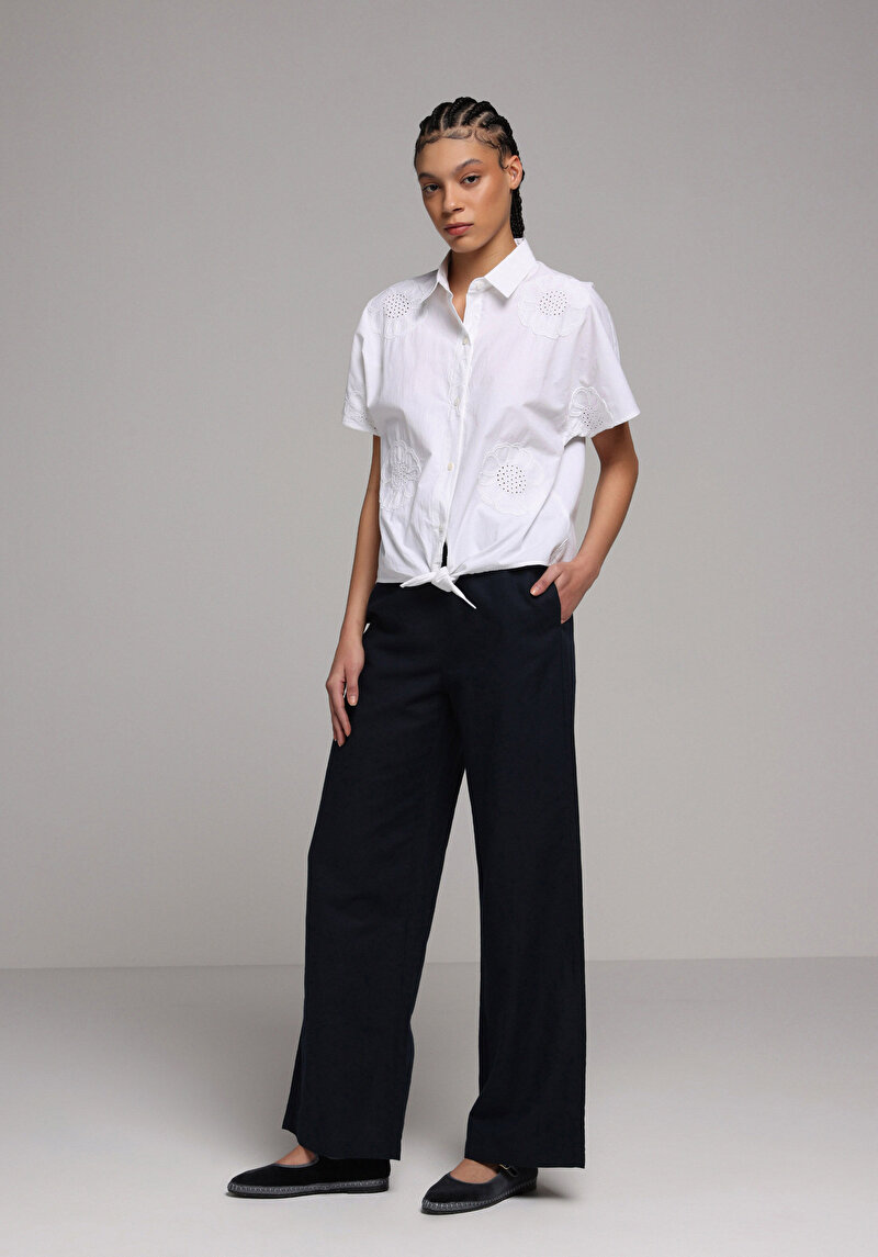 Imagine a Pantaloni De Dama Albastru Marin Regular Fit Cl1079161