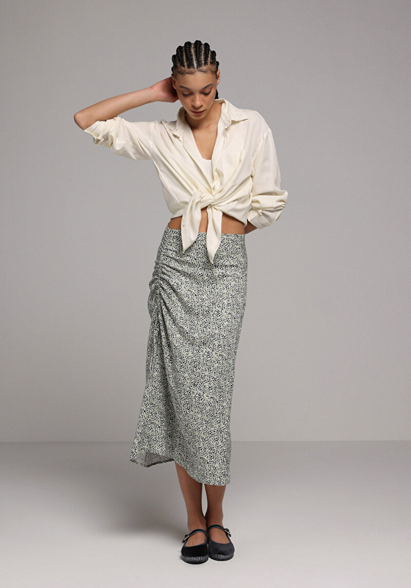 Imagine a Fusta De Dama Verde Midi Cl1078293