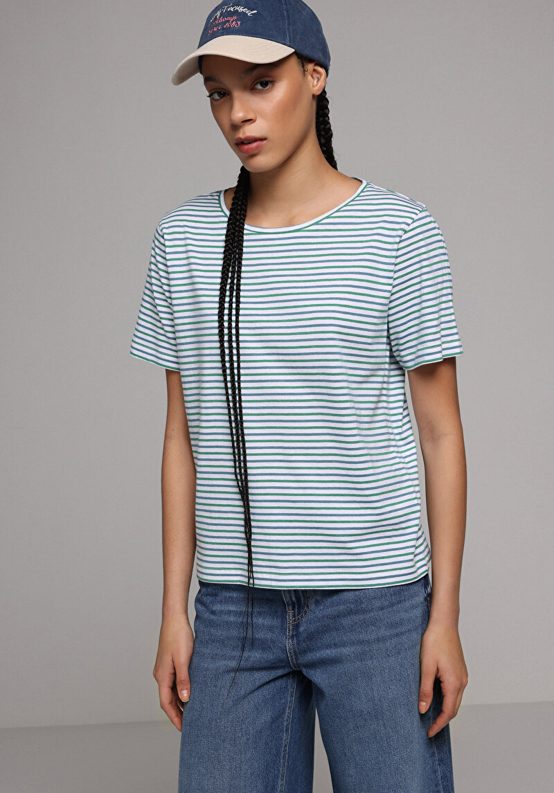 Imagine a Tricou Cu Maneca Scurta De Dama Verde Regular Fit Cl1078307