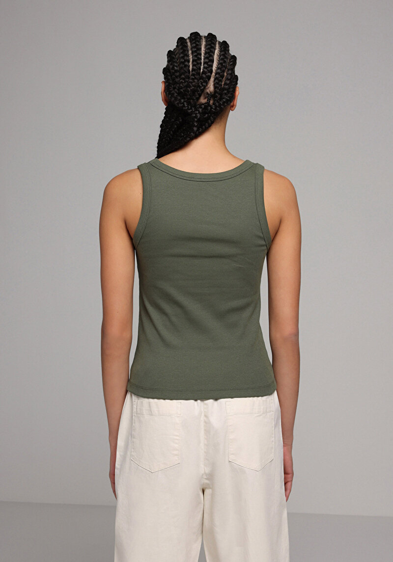 Afișați detalii pentru Maiou De Dama Kaki Slim Fit  Cl1078619