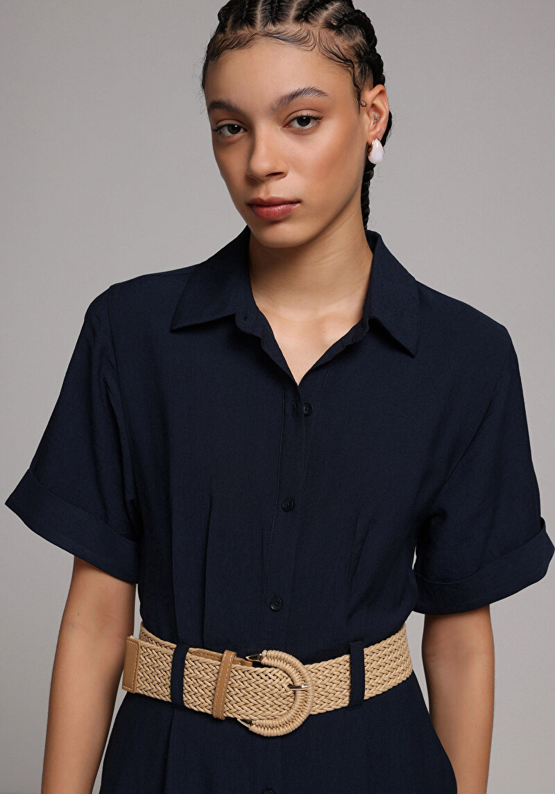 Imagine a Rochie De Dama Albastru Marin Regular Fit Cl1078702