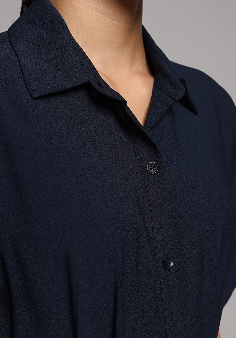 Imagine a Rochie De Dama Albastru Marin Regular Fit  Cl1078702