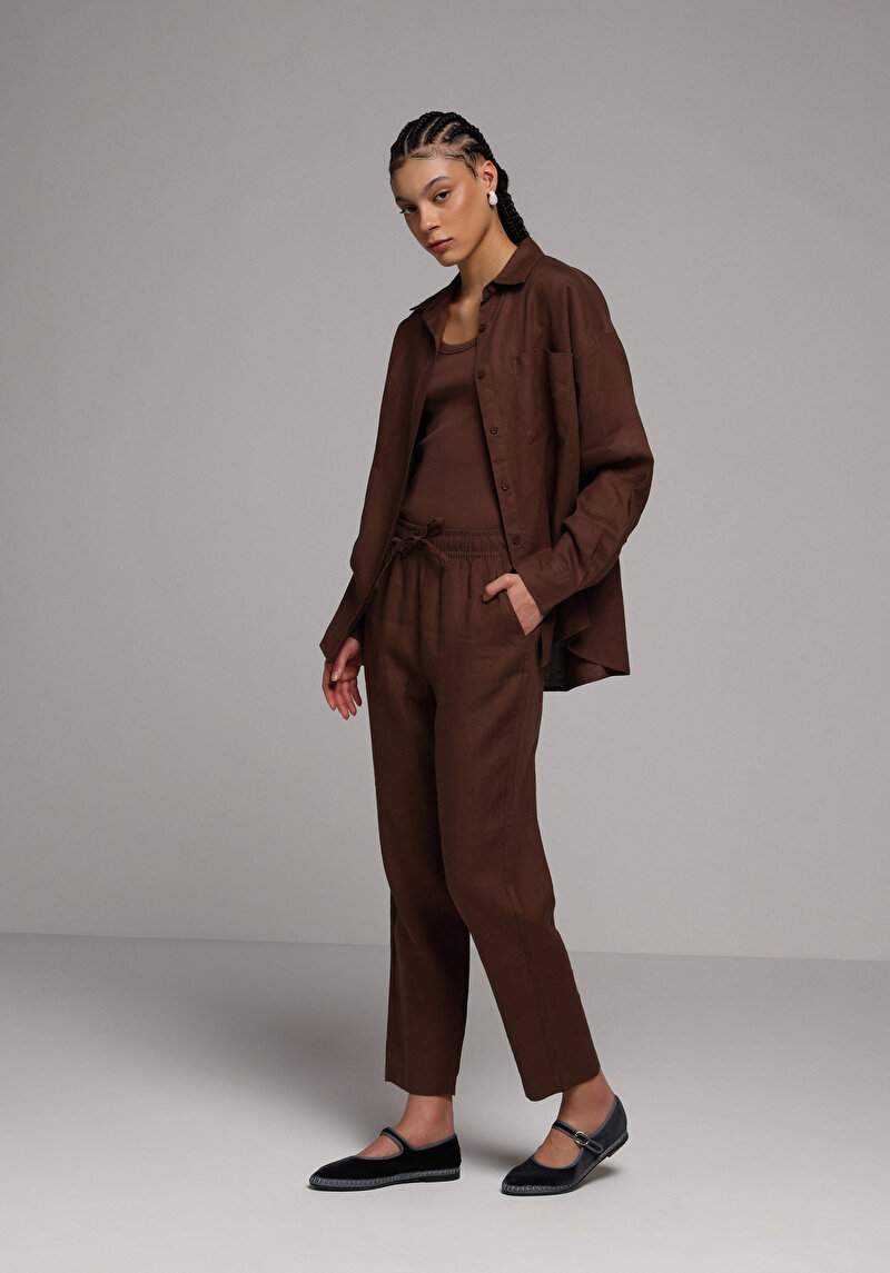 Imagine a Camasa Cu Maneca Lunga De Dama Maro Boyfriend Fit  Cl1078739