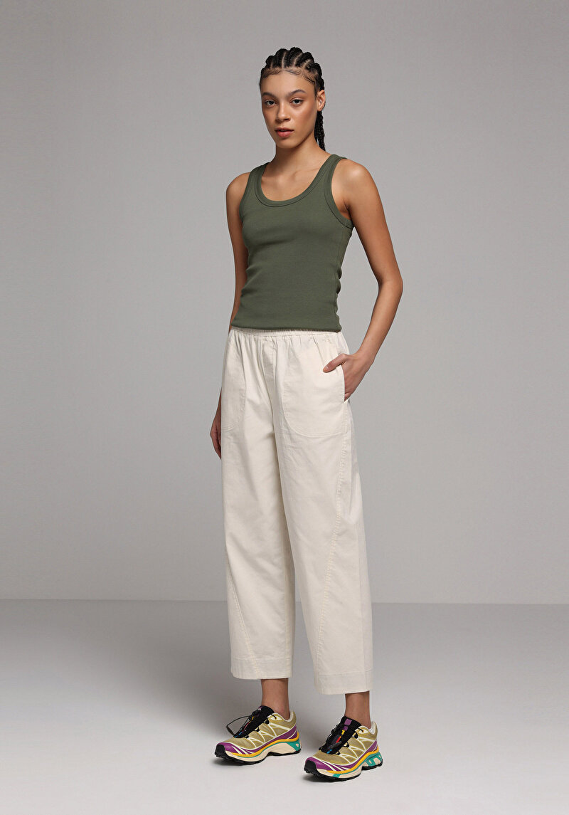 Imagine a Pantaloni De Dama Ecru Regular Fit  Cl1079169