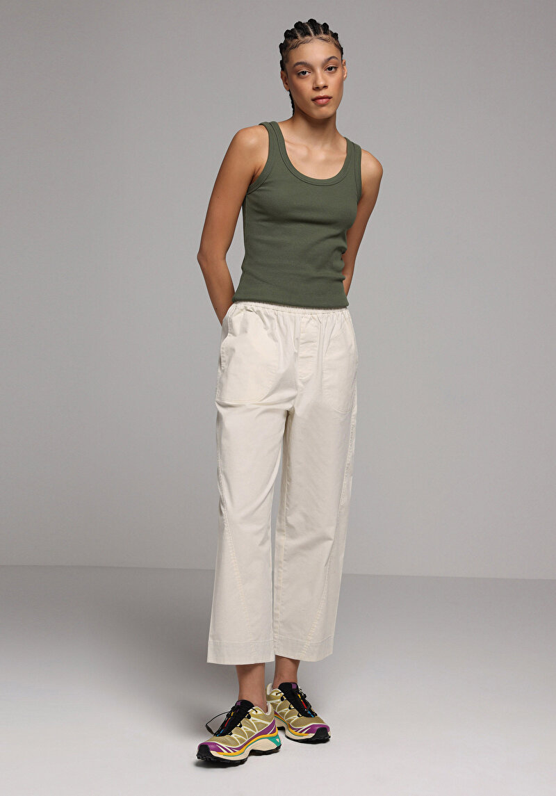 Imagine a Pantaloni De Dama Ecru Regular Fit  Cl1079169