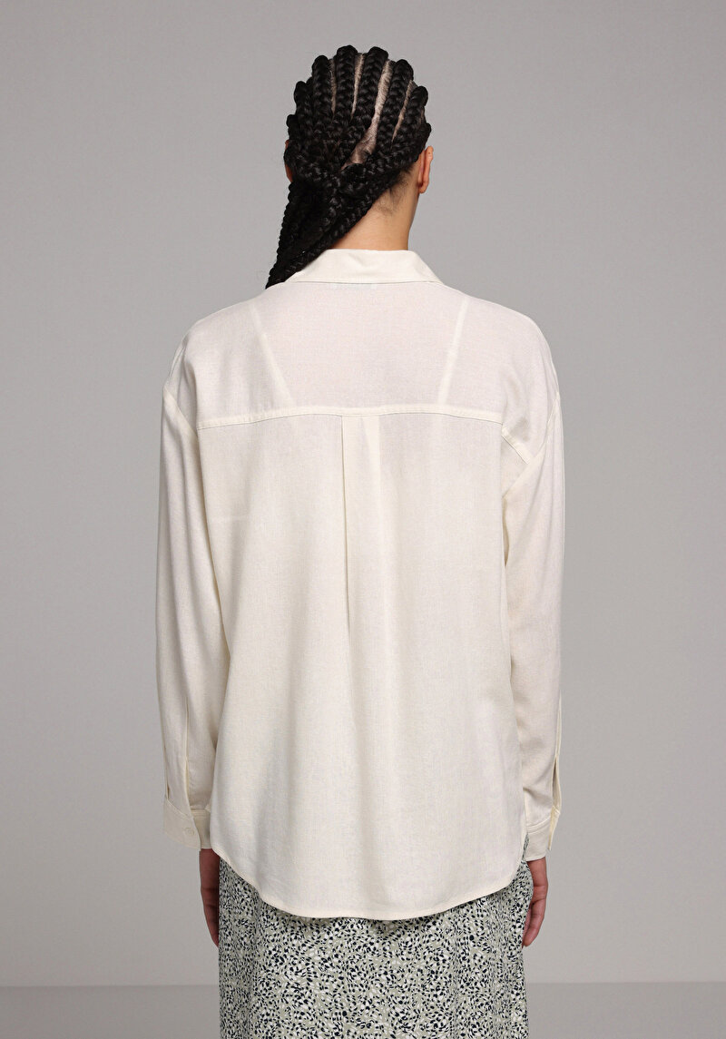 Imagine a Camasa Cu Maneca Lunga De Dama Galben X Boyfriend Fit Cl1079537