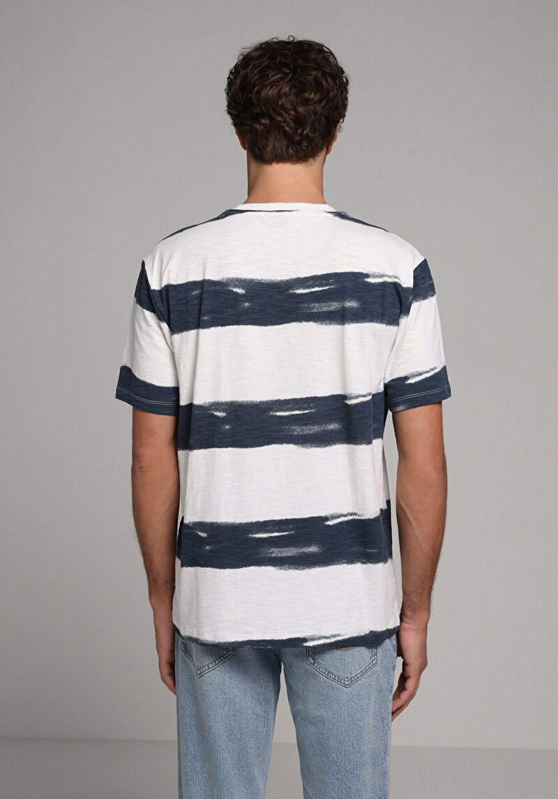 Imagine a Tricou Cu Maneca Scurta De Barbati Albastru Marin Comfort Fit  Cl1077003