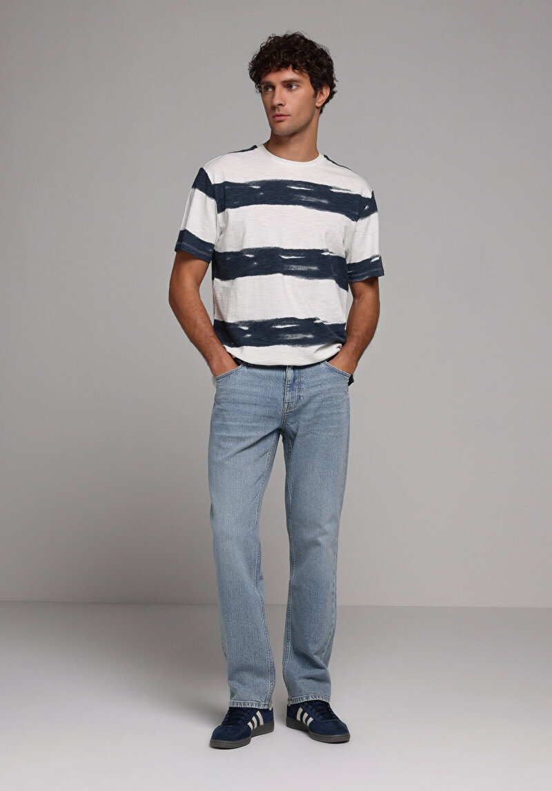 Imagine a Tricou Cu Maneca Scurta De Barbati Albastru Marin Comfort Fit Cl1077003