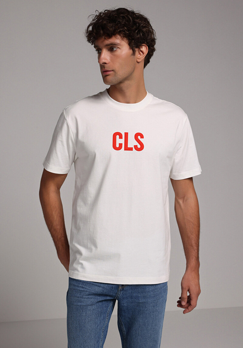 Imagine a Tricou Cu Maneca Scurta De Barbati Alb Comfort Fit Cl1079294