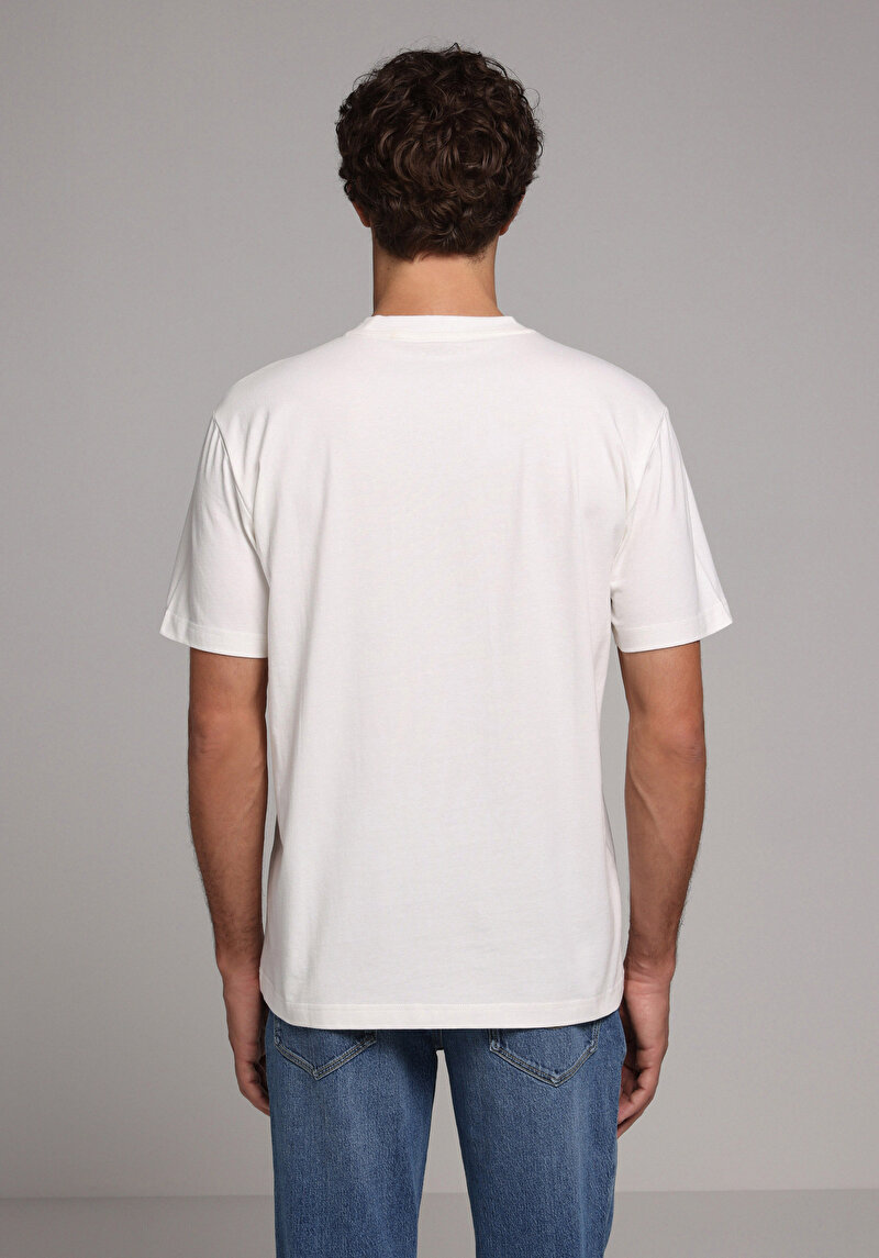 Imagine a Tricou Cu Maneca Scurta De Barbati Alb Comfort Fit Cl1079294