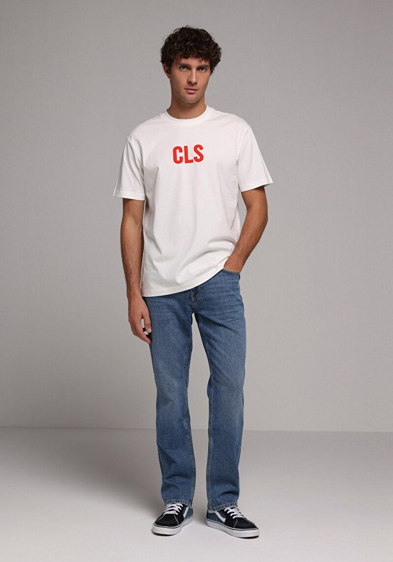 Imagine a Tricou Cu Maneca Scurta De Barbati Alb Comfort Fit Cl1079294