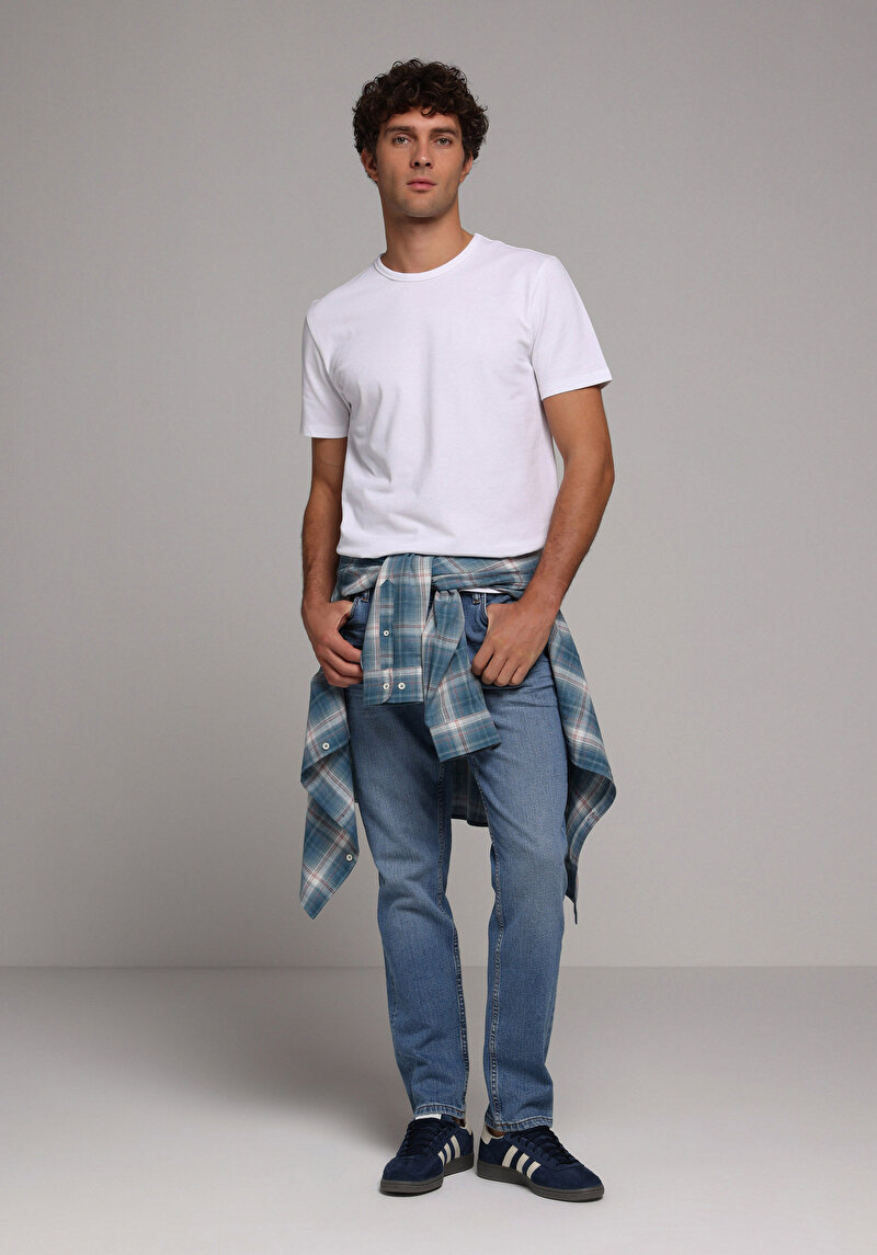 Imagine a Tricou Cu Maneca Scurta De Barbati Alb Regular Fit  Cl1080060