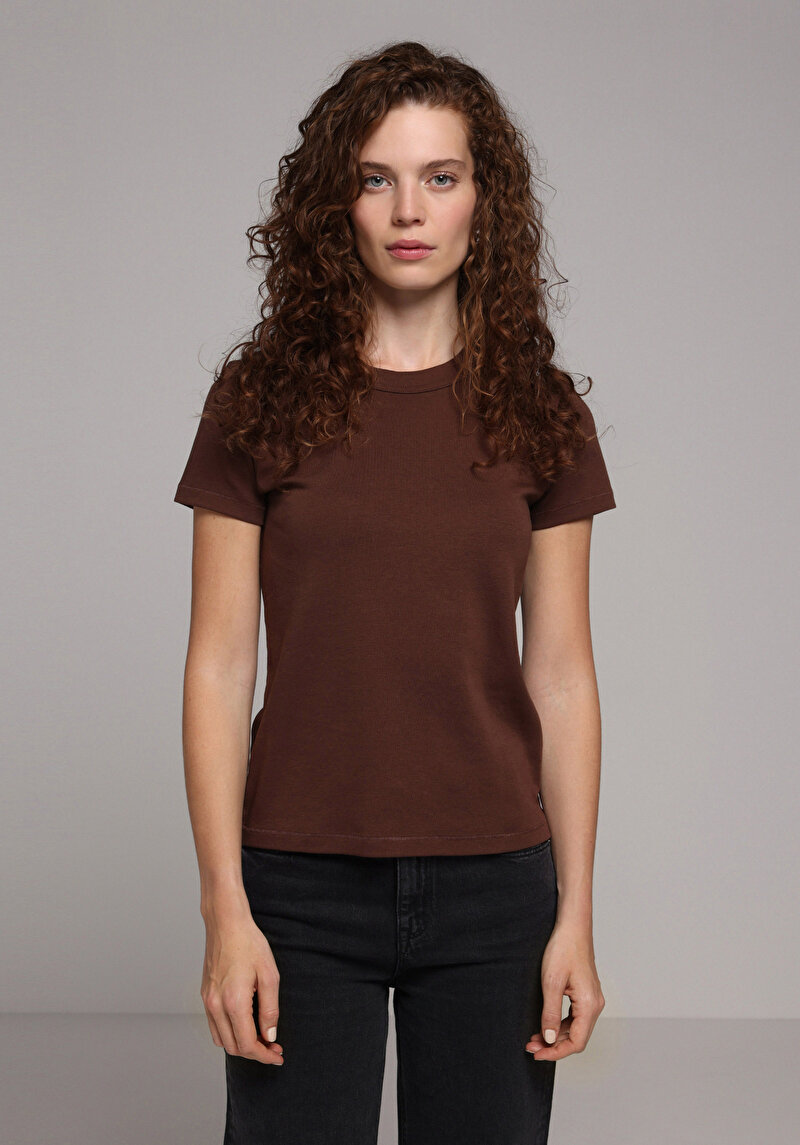 Imagine a Tricou Cu Maneca Scurta De Dama Maro Slim Fit  Cl1068567