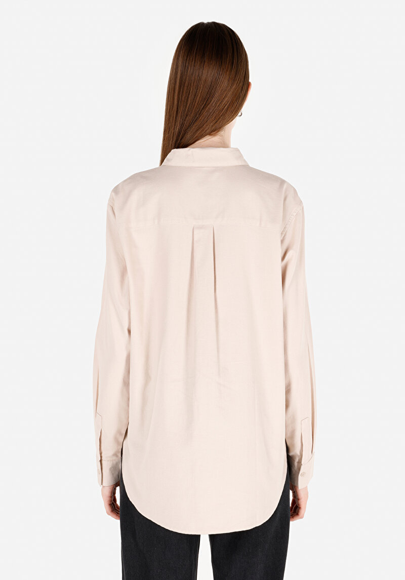 Afișați detalii pentru Camasa Cu Maneca Lunga De Dama Bej Regular Fit  Cl1070173