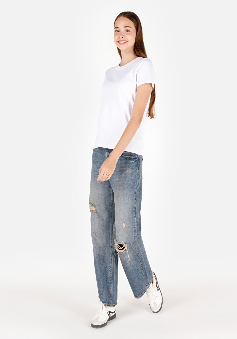 Imagine a Pantaloni De Dama Albastru Regular Fit 975 Ella Cl1072699