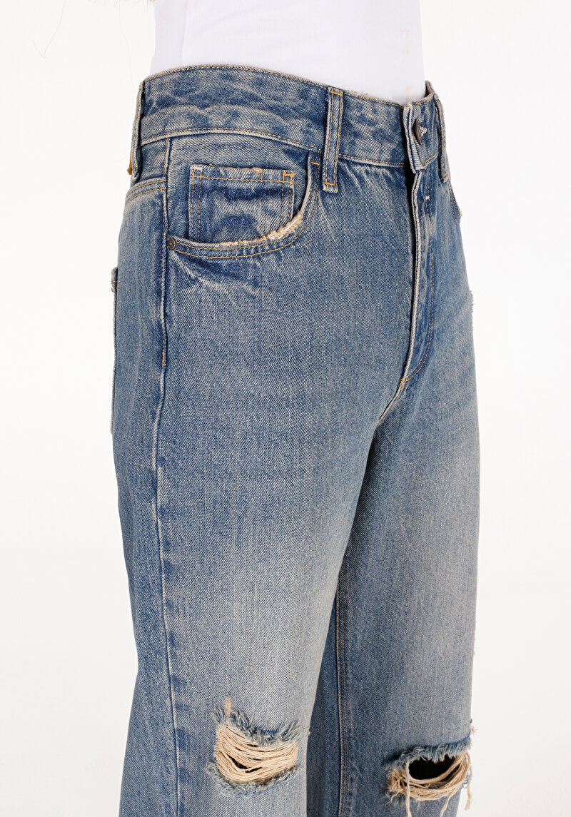 Afișați detalii pentru Pantaloni De Dama Albastru Regular Fit 975 Ella Cl1072699