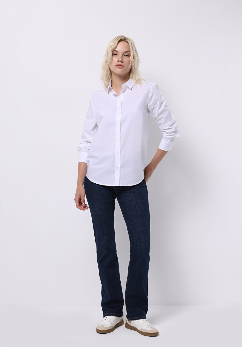 Imagine a Pantaloni De Dama Albastru Marin Regular Fit 792 Mila