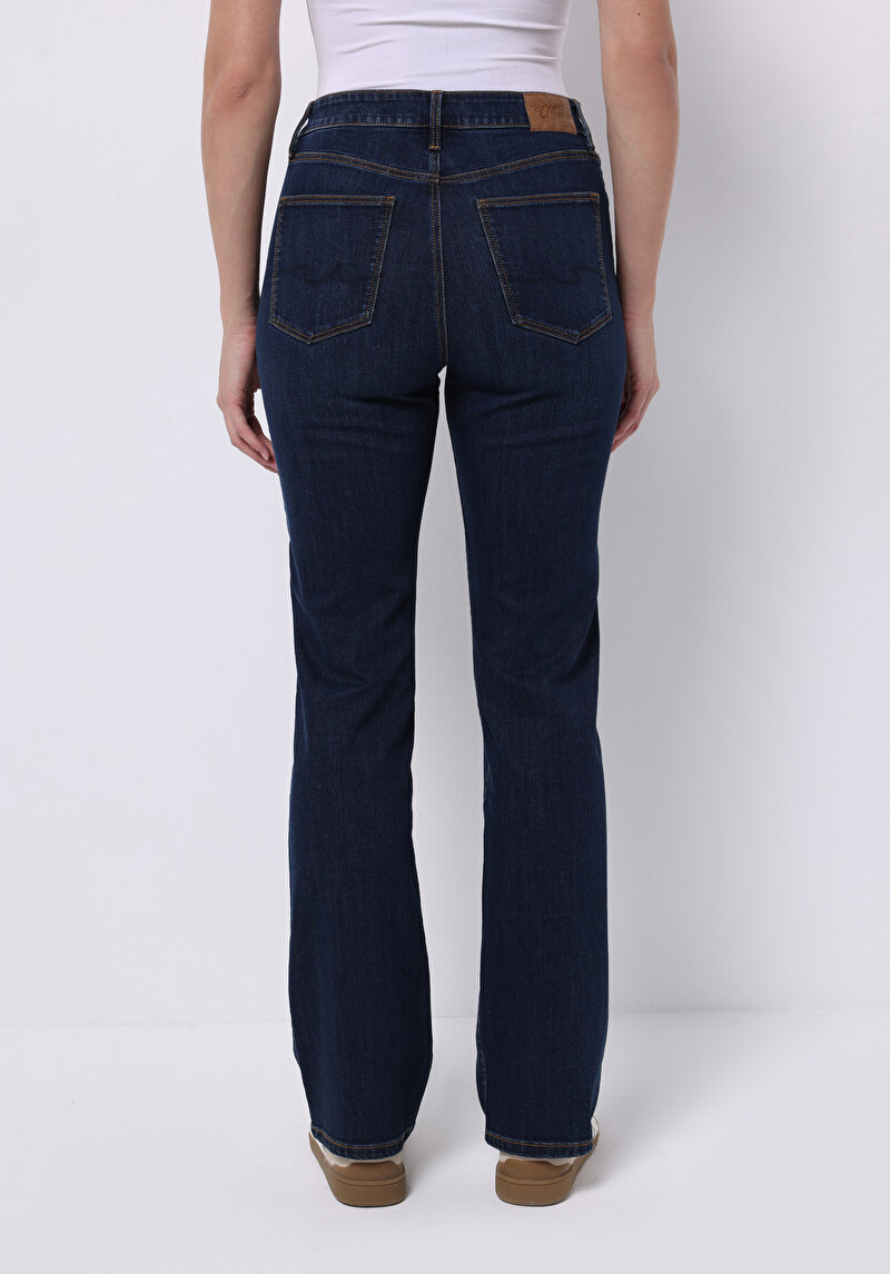 Imagine a Pantaloni De Dama Albastru Marin Regular Fit 792 Mila