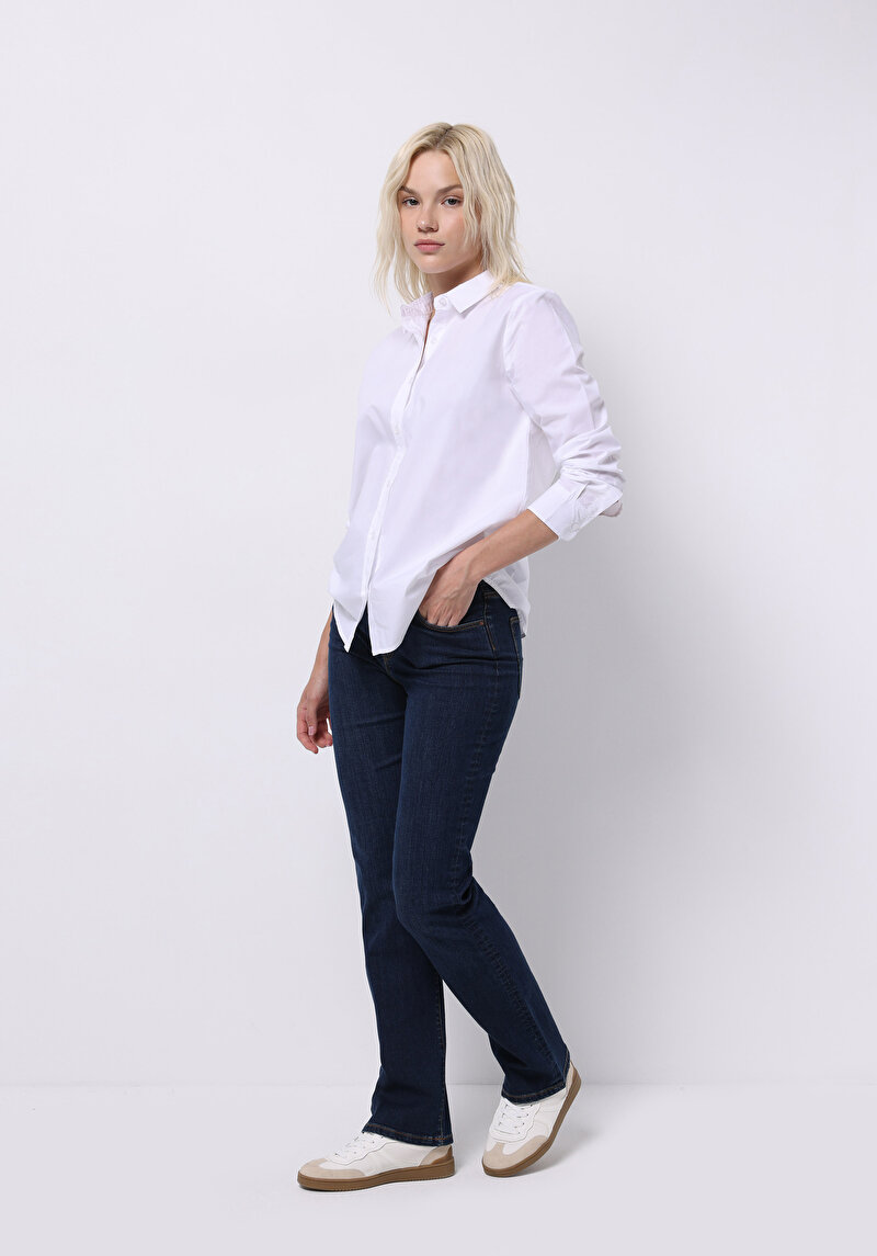 Imagine a Pantaloni De Dama Albastru Marin Regular Fit 792 Mila