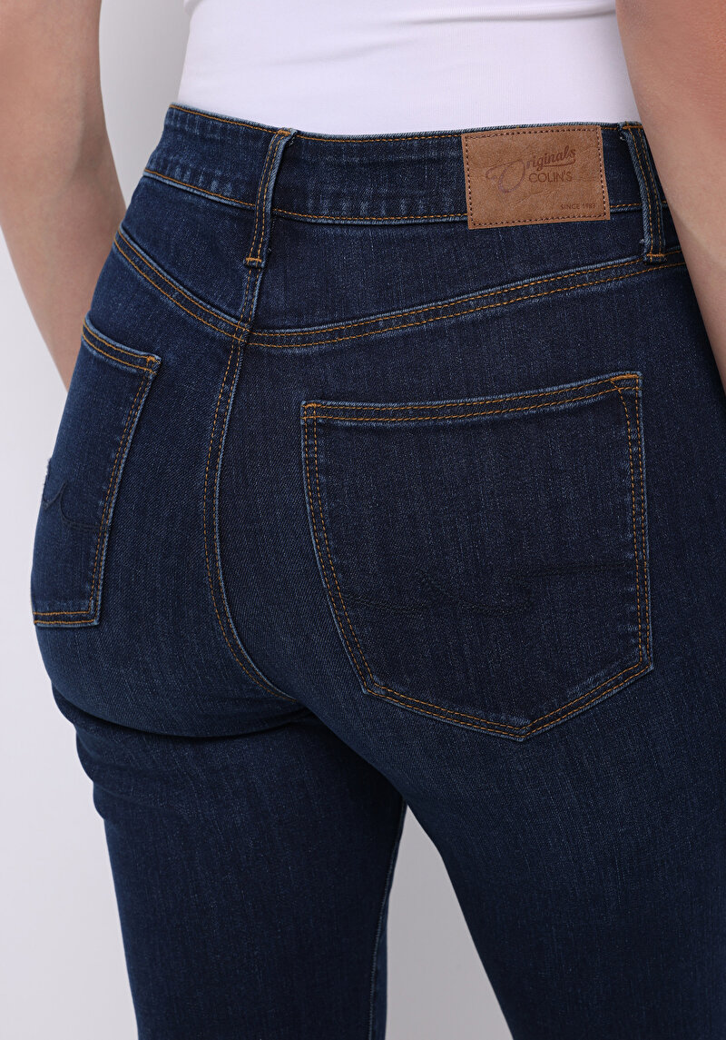 Afișați detalii pentru Pantaloni De Dama Albastru Marin Regular Fit 792 Mila