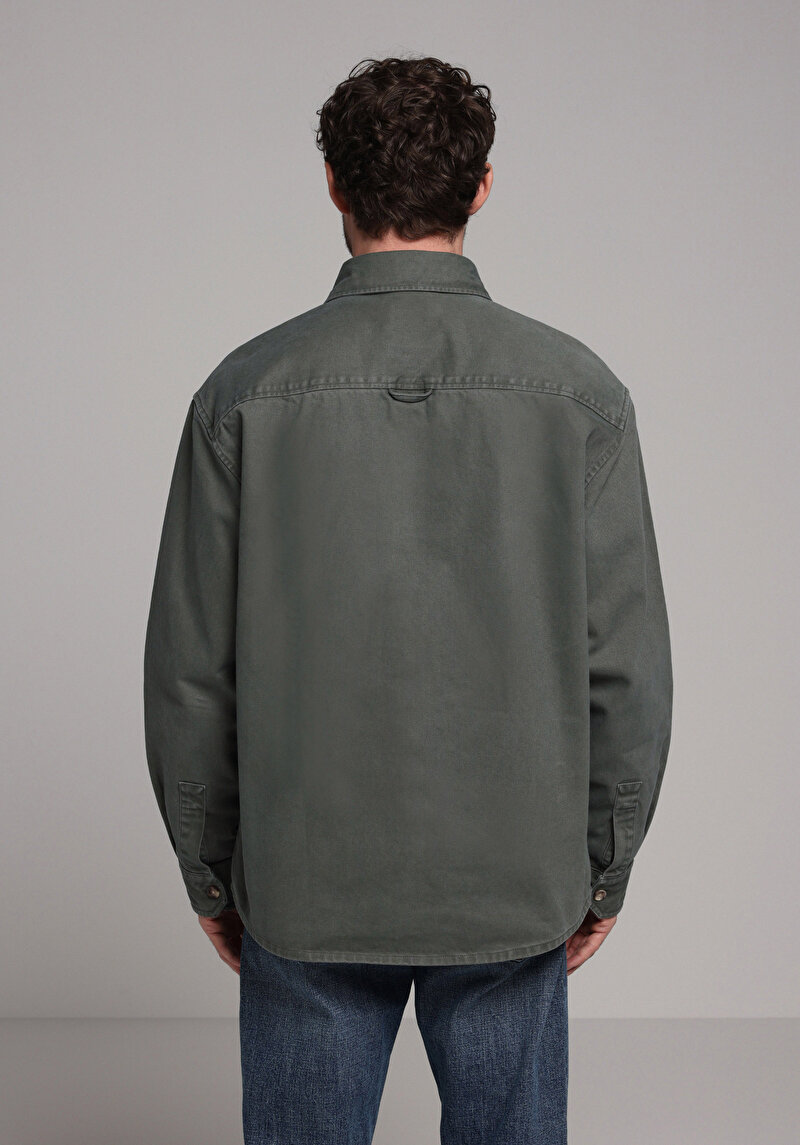 Imagine a Jachetă De Barbati Kaki Oversize Fit Cl1077616