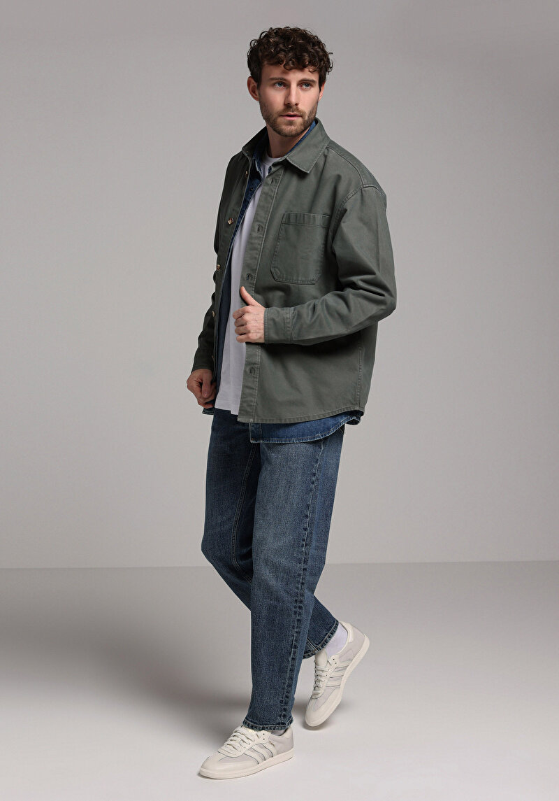 Afișați detalii pentru Jachetă De Barbati Kaki Oversize Fit  Cl1077616