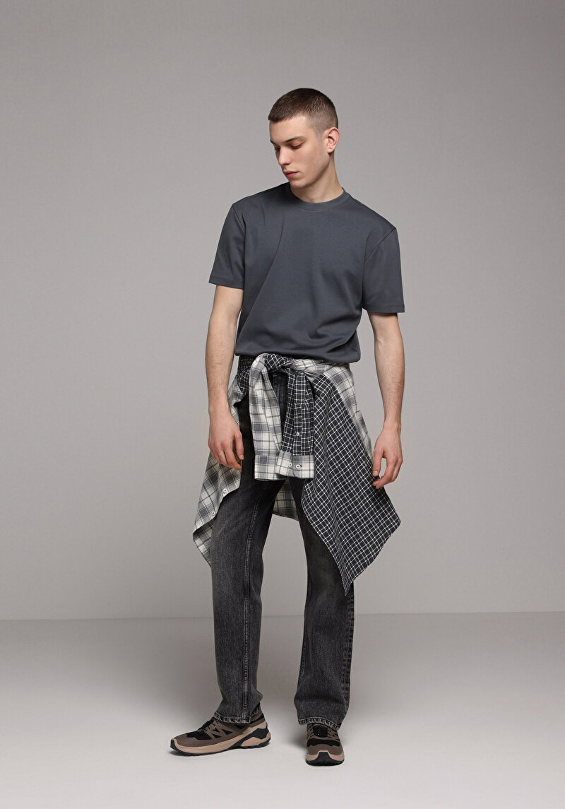 Imagine a Tricou Cu Maneca Scurta De Barbati Antracit Regular Fit  Cl1080108