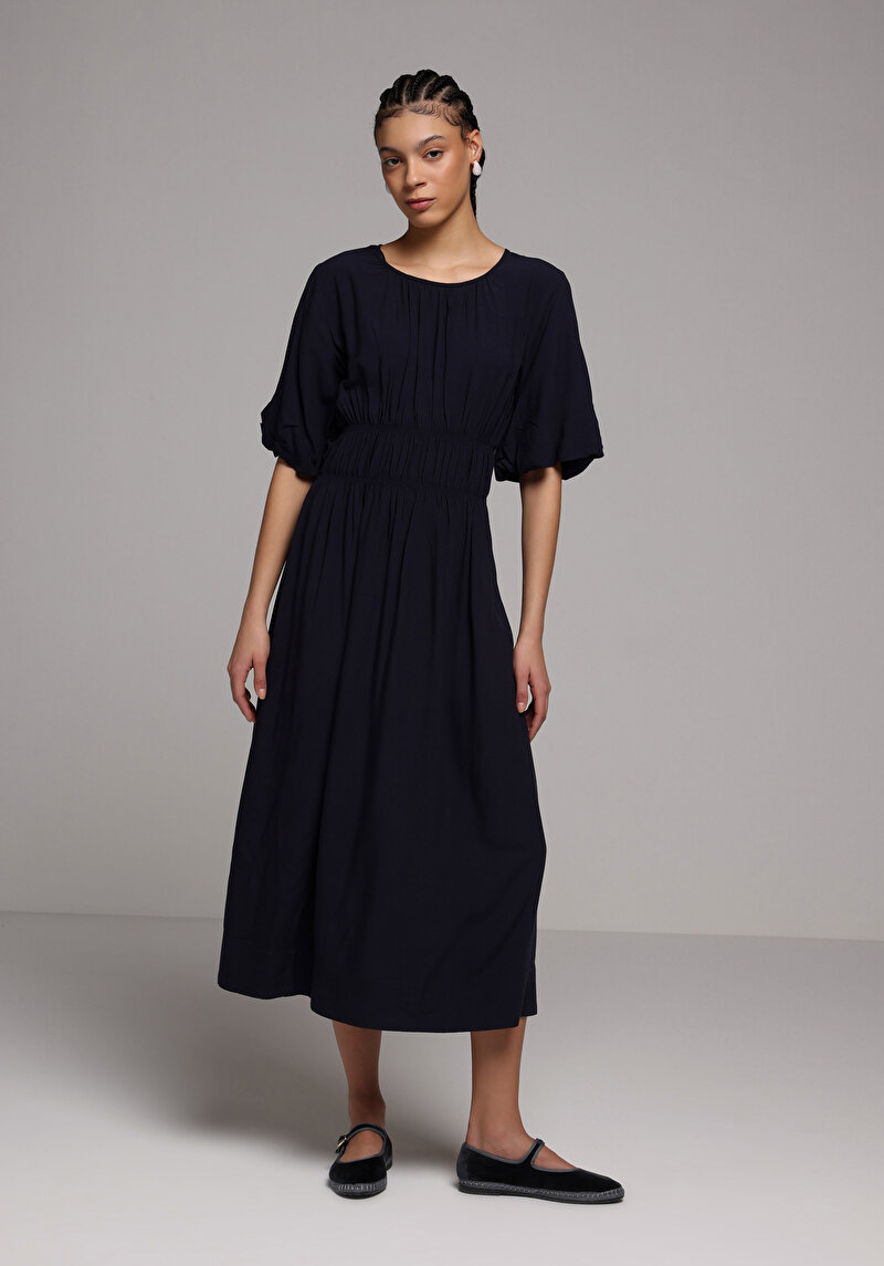 Imagine a Rochie De Dama Albastru Marin Regular Fit  Cl1078695